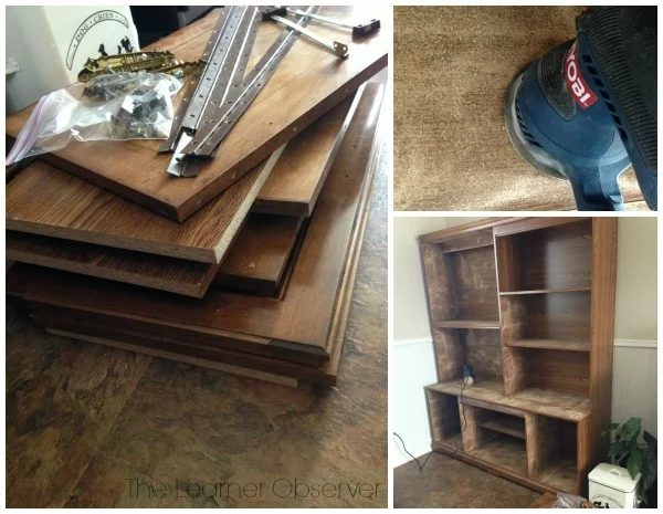 hutch makeover, remove hardware, The Learner Observer featured on Bekob