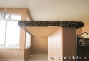 2-black board and batten kitchen island makeover before-2