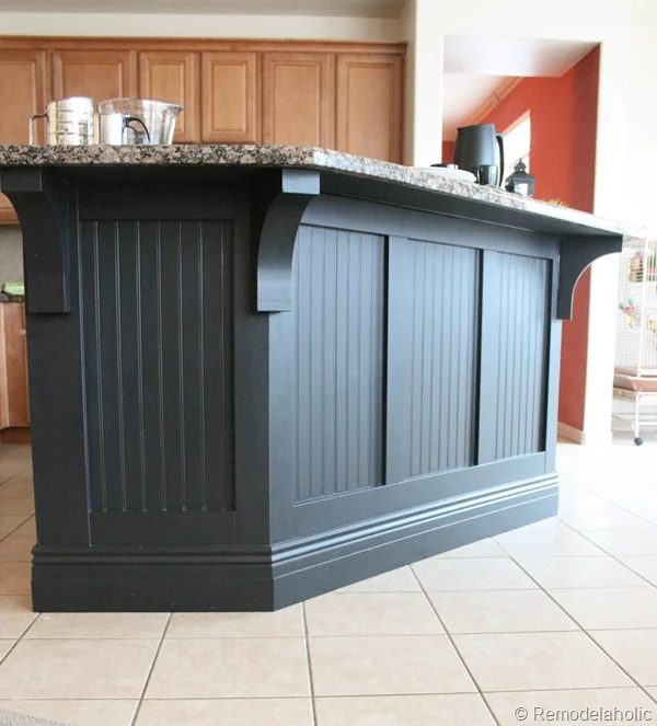 black board and batten kitchen island makeover-40
