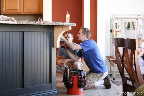 black board and batten kitchen island makeover-18