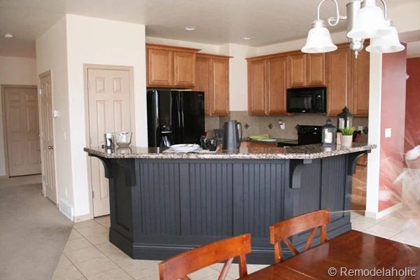 black board and batten kitchen island makeover-33