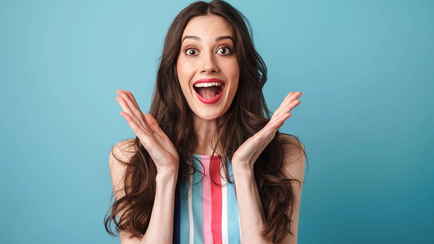 Excited Woman Pose