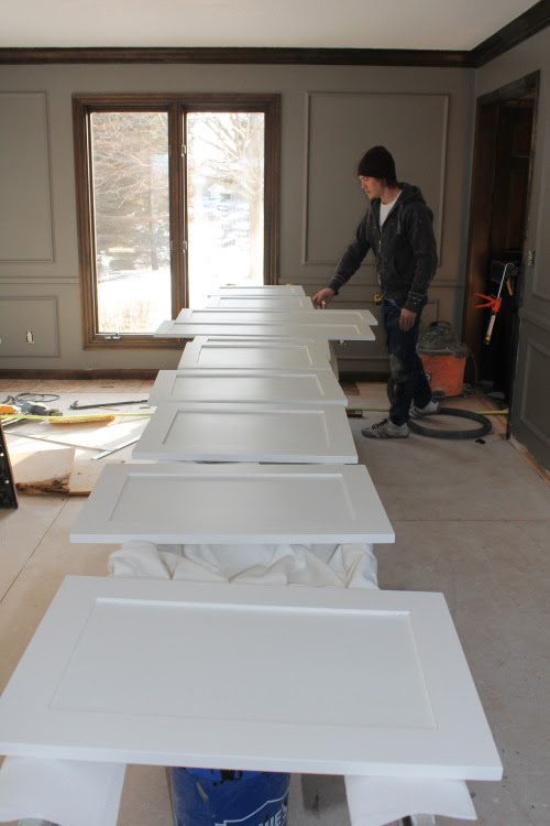painting cabinet doors for a white kitchen, construction2style on @Bekob
