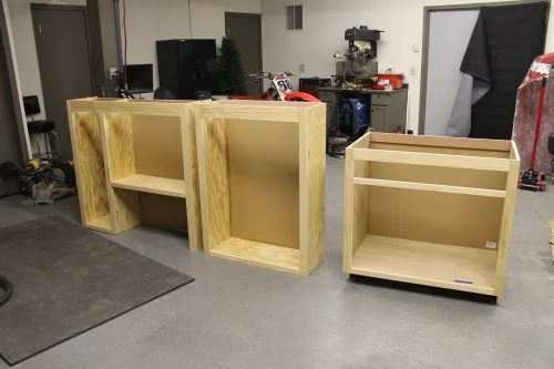 building new cabinets and using old cabinets in a kitchen renovation, construction2style on @Bekob