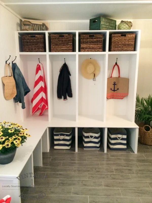 striking mudroom by Vintage Refined -- it has a doggy shower, so smart!