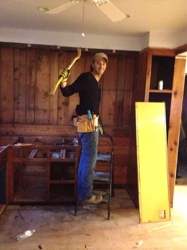 Handmade kitchen remodel surprise, beadboard!, by Vintage Refined featured on @Bekob