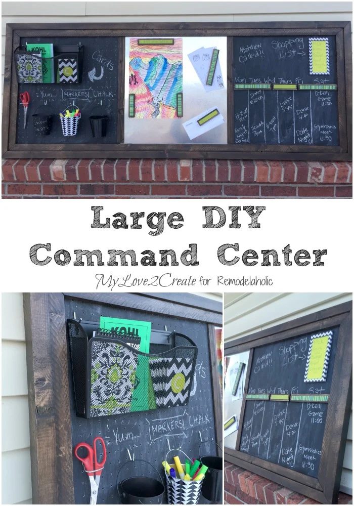 Ready to get organized? Make this Handmade command center with a magnet board and pegboard for straightforward family organization!