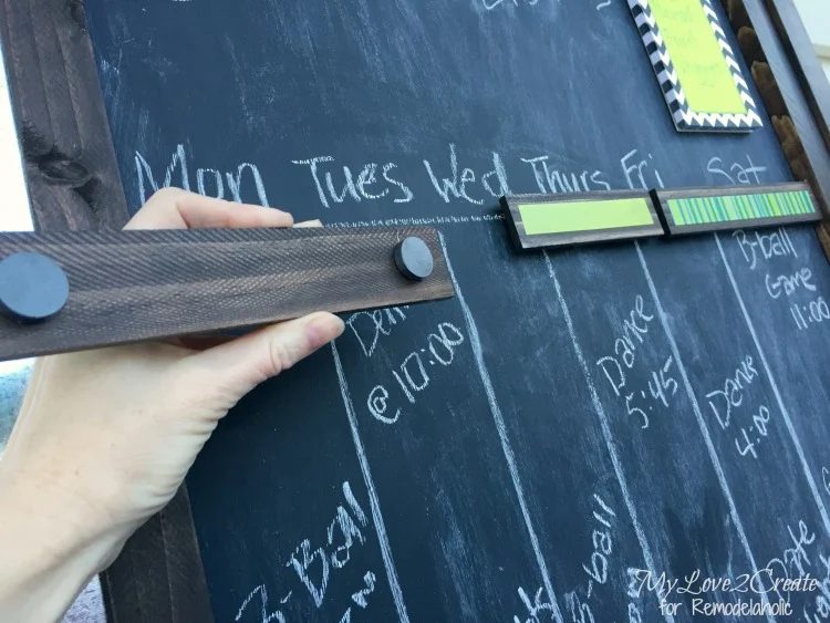 wood and washi tape magnets