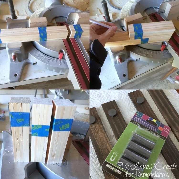 cutting multiple paint sticks at a time