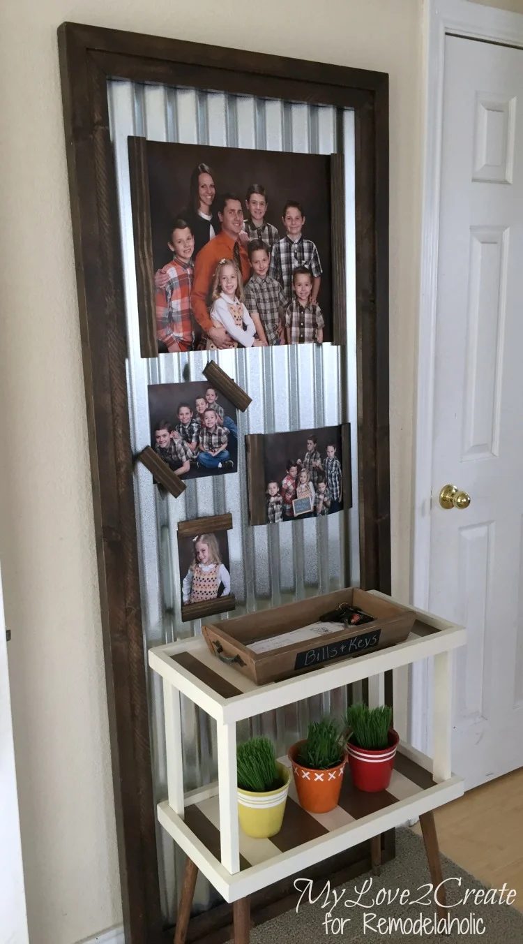 Corrugated Metal Framed Photo Board
