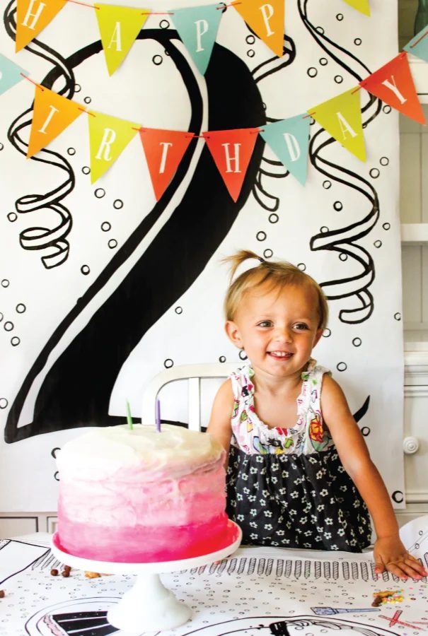 Handmade Wall Decor for Parties and Photos: use engineer print as a photo background or large coloring page (Caravan Shoppe)