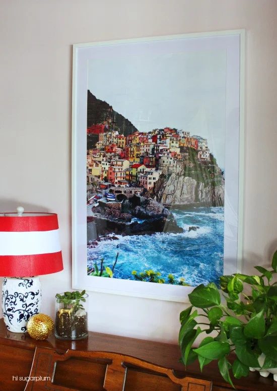 Handmade Large Wall Art options: how to adjust the mat on an IKEA ribba frame to fit an engineer print (Hi SugarPlum)