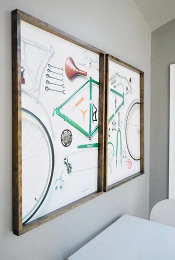Handmade Wall Art option: extra large art prints and Handmade frames (Young House Love)