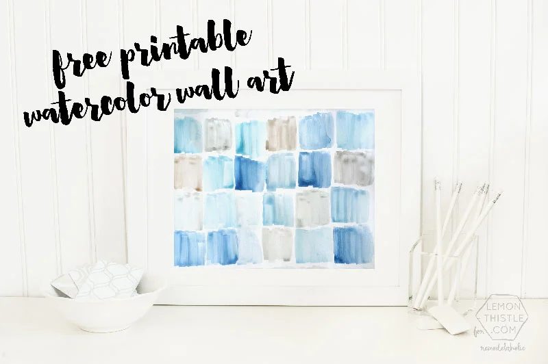 Free Printable Watercolor Wall Art- large sizes!