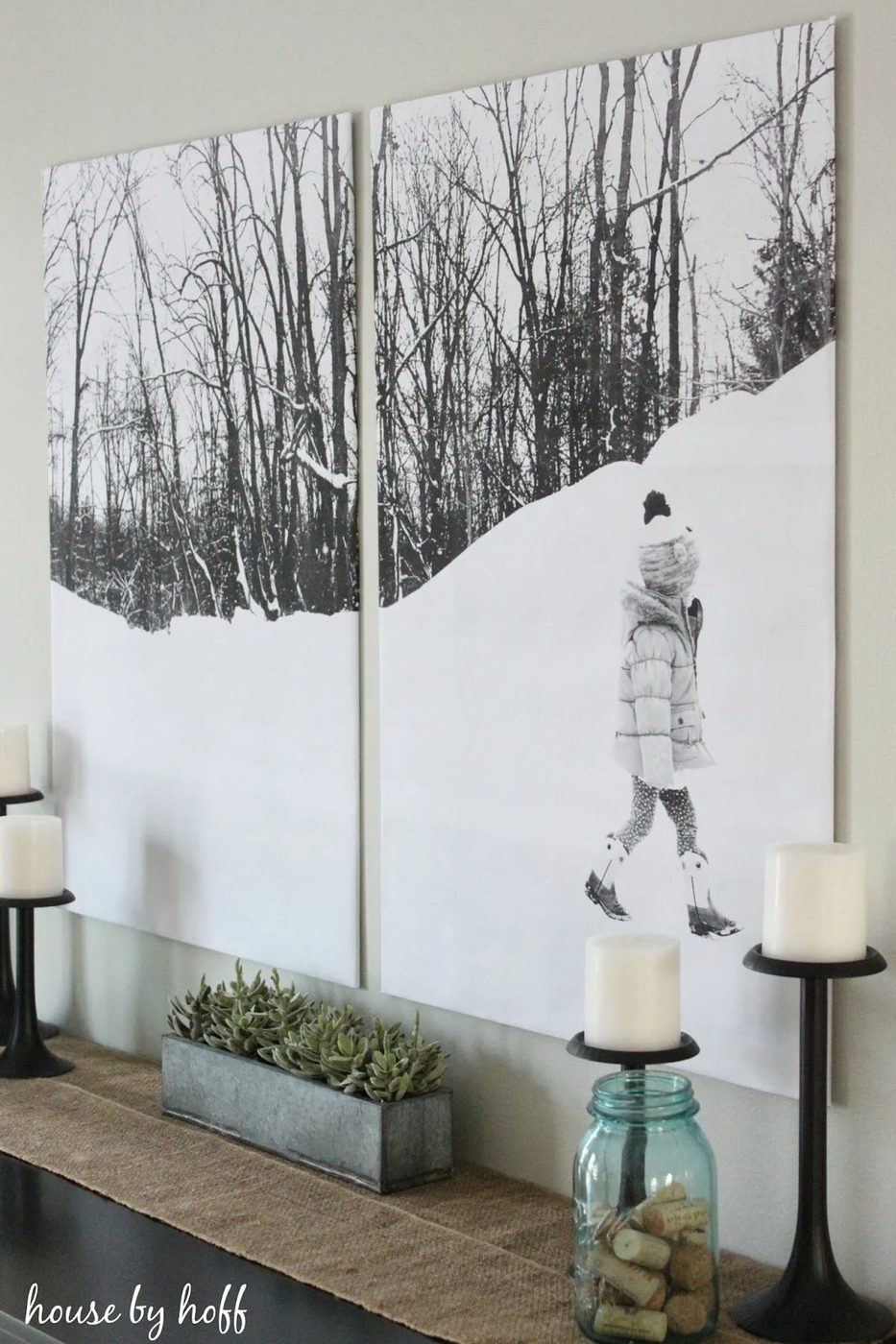 Large Handmade Wall Decor: split photo engineer print (House By Hoff)