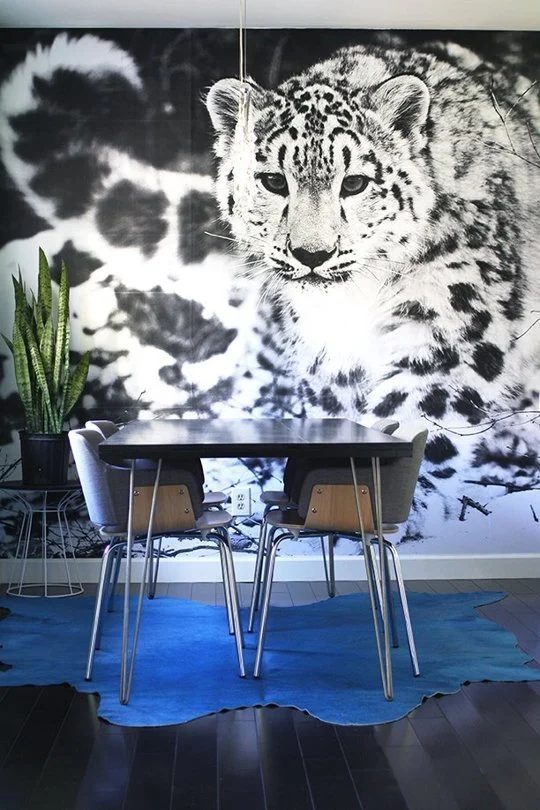 Large Wall Decor Handmade: engineer print wallpaper via Apartment Therapy