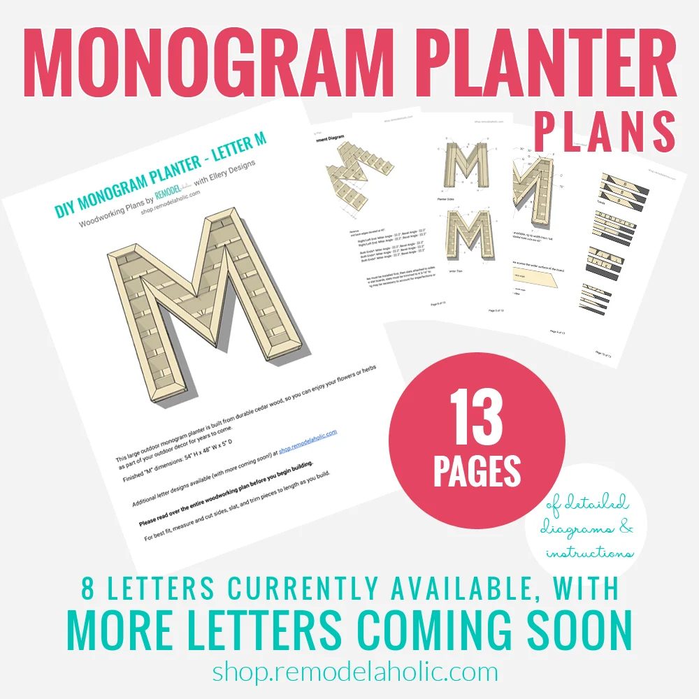 Monogram Planter Page Graphic M 2 V8