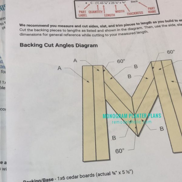 Monogram Planter Plans Of Letter M, Bekob