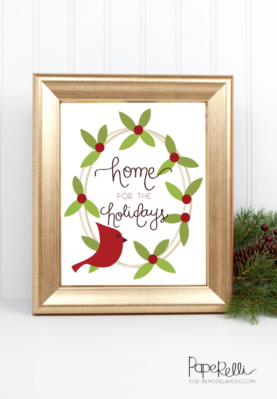 Free Printable Gift option, Christmas Home For The Holidays @Bekob