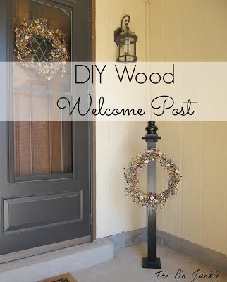 handmade welcome post, The Pin Junkie featured on Bekob.com