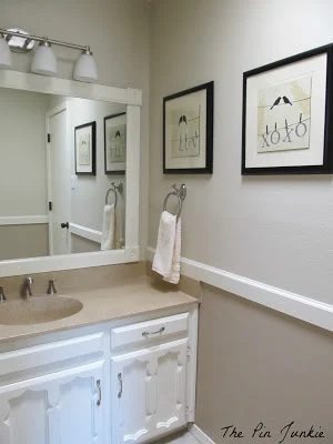 bathroom makeover after, The Pin Junkie featured on Bekob.com