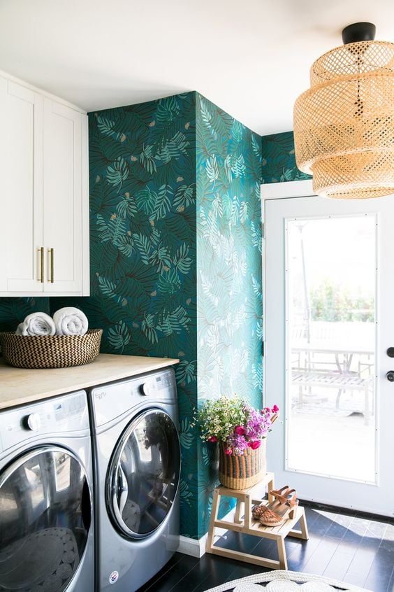 Laundry Room Inspiration | Real Life Rooms: A direct Laundry Room Update to Add Color and Character #Bekob