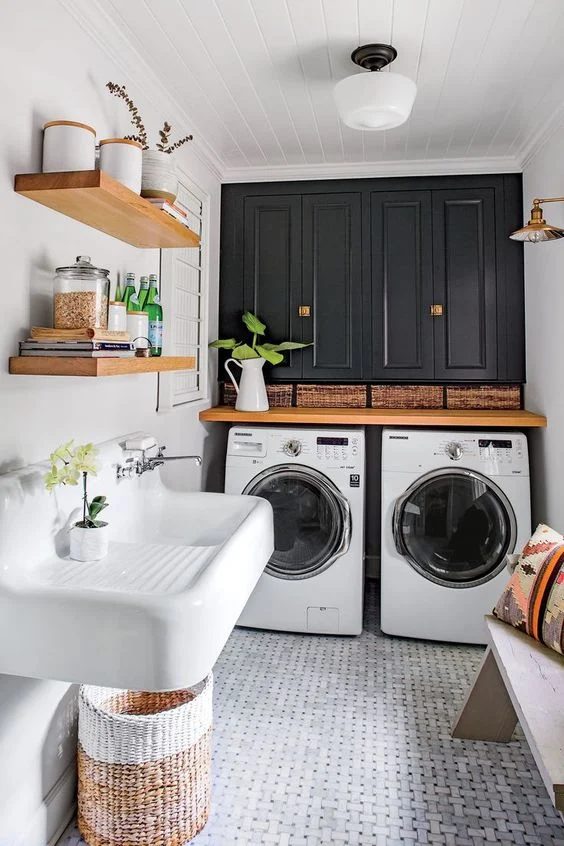 Laundry Room Inspiration | Real Life Rooms: A direct Laundry Room Update to Add Color and Character #Bekob