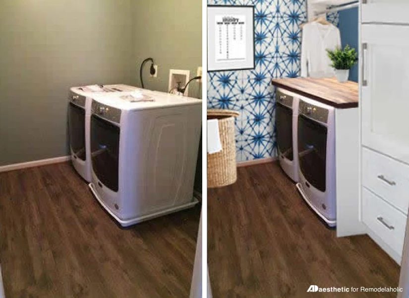Real Life Rooms: Basic Laundry Room Makeover to Add Storage and Character