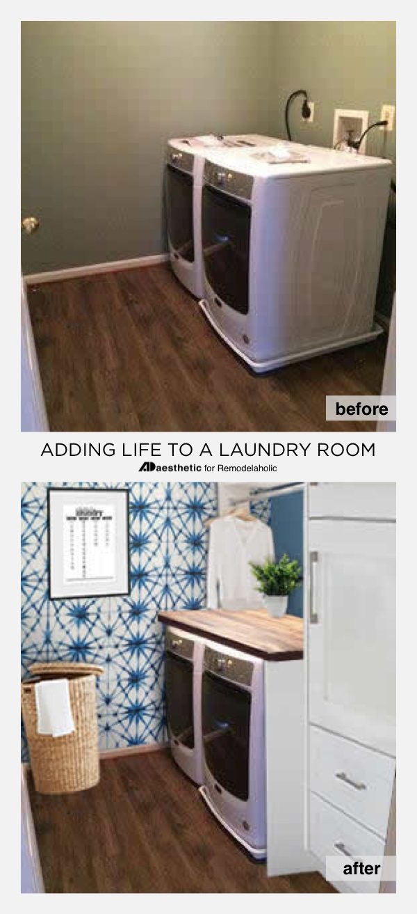 Real Life Rooms: A direct Laundry Room Update to Add Color and Character #Bekob