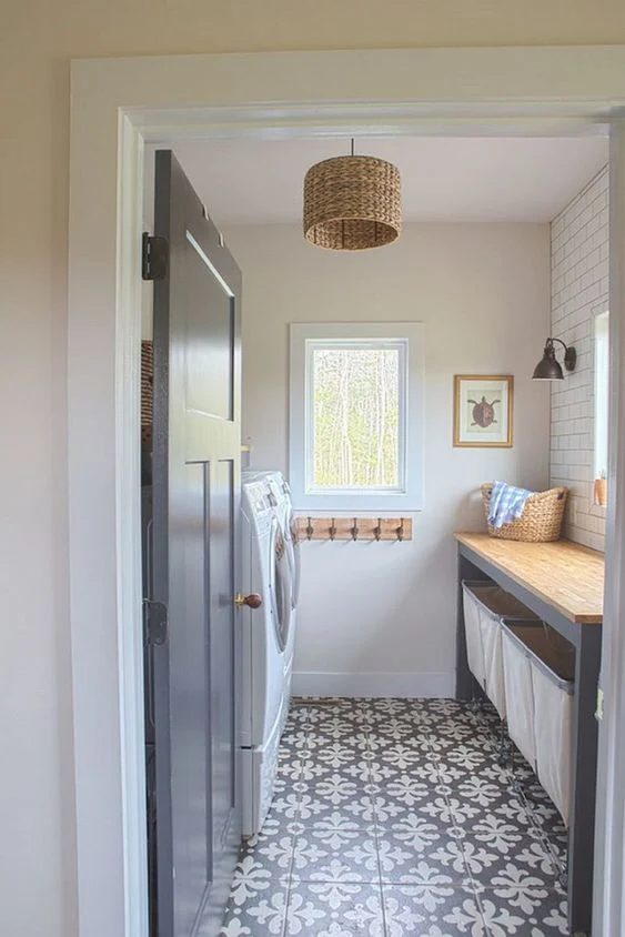 Laundry Room Inspiration | Real Life Rooms: A direct Laundry Room Update to Add Color and Character #Bekob