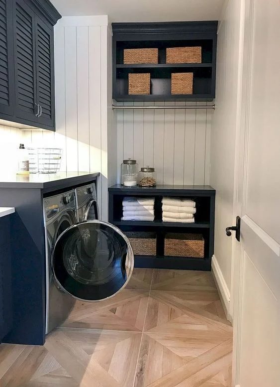 Laundry Room Inspiration | Real Life Rooms: A direct Laundry Room Update to Add Color and Character #Bekob