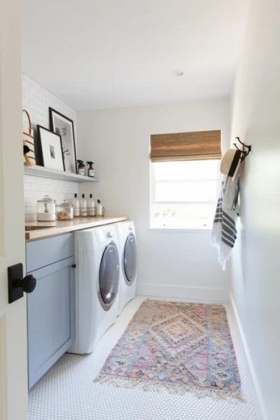 Laundry Room Inspiration | Real Life Rooms: A direct Laundry Room Update to Add Color and Character #Bekob