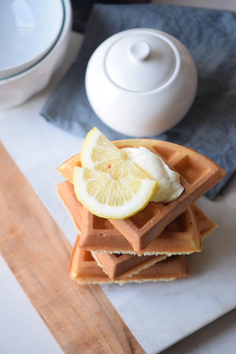 Add a little kick to your regular breakfast waffles by adding some citrus with this Lemon Waffles Recipe via Bekob.com