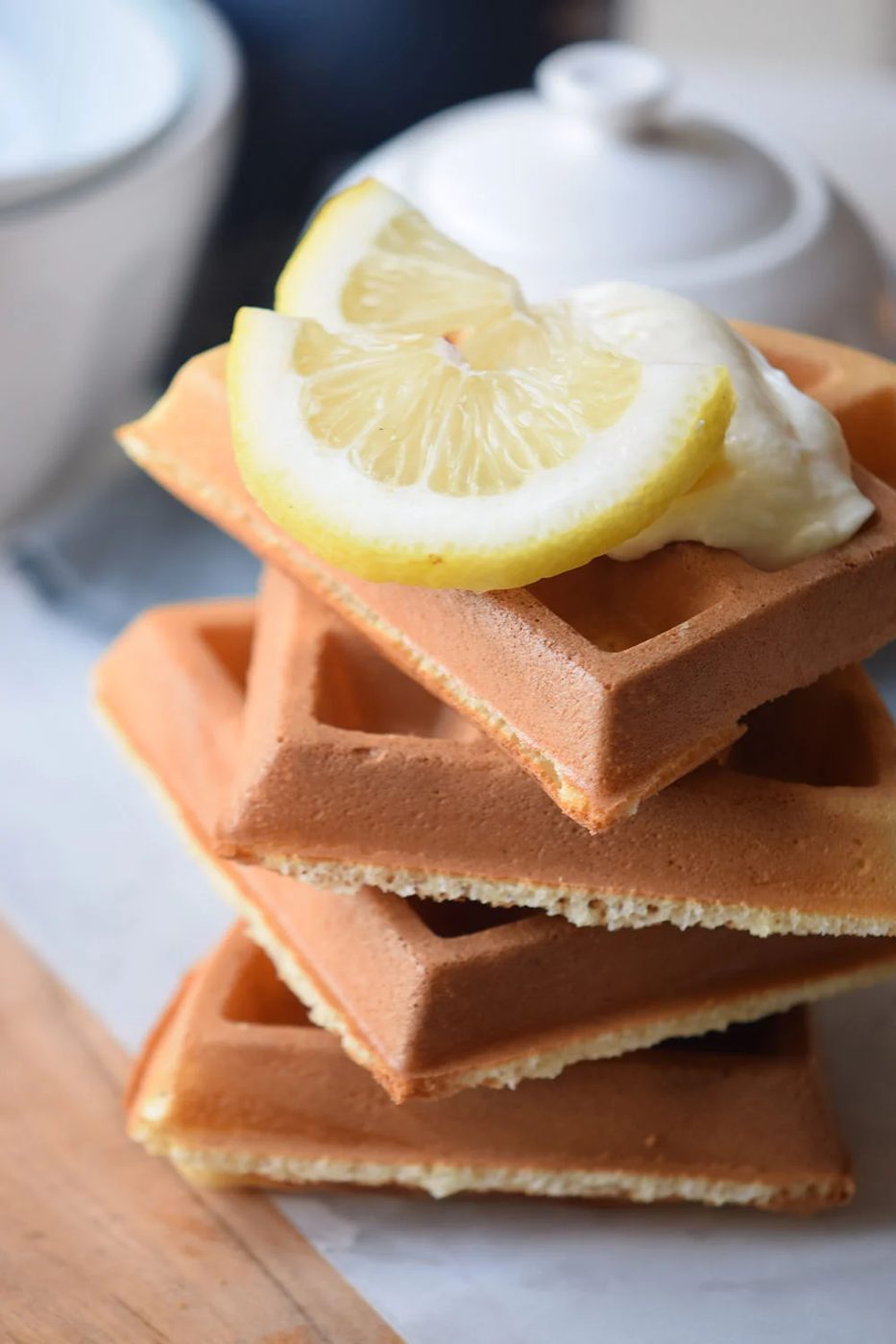 Add a little kick to your regular breakfast waffles by adding some citrus with this Lemon Waffles Recipe via Bekob.com