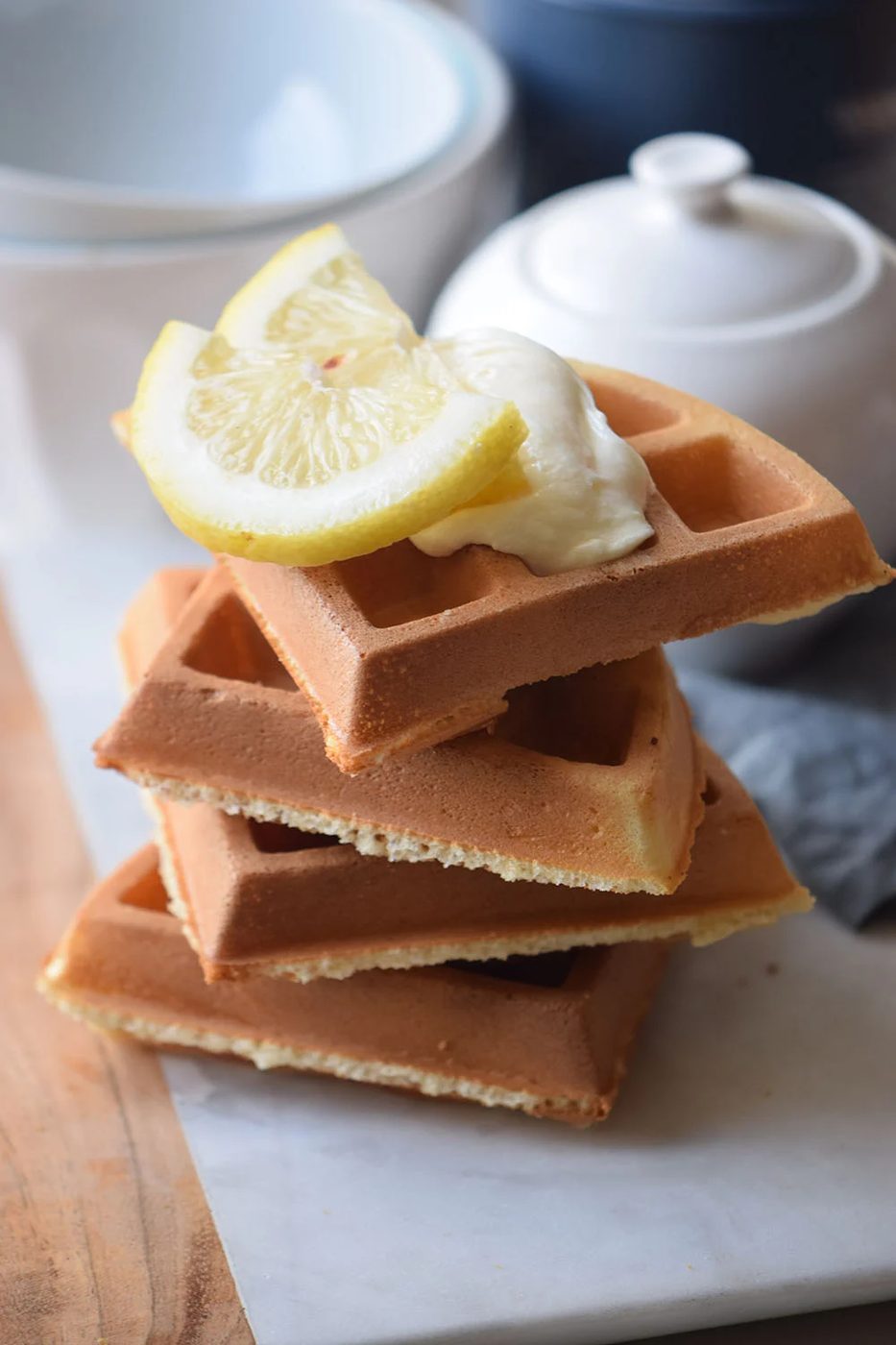 Add a little kick to your regular breakfast waffles by adding some citrus with this Lemon Waffles Recipe via Bekob.com