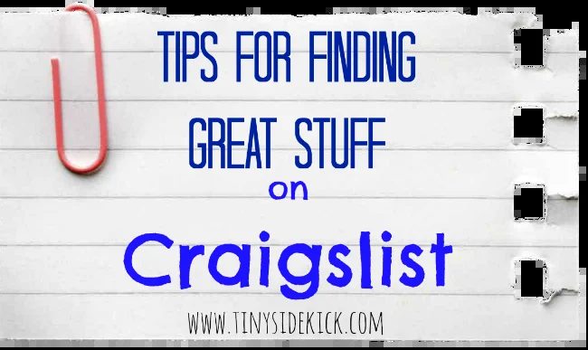 02-07 tips for Craigslist, Tiny Sidekick