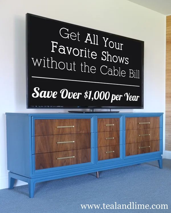 01-03 cut the cable bill, Teal and Lime