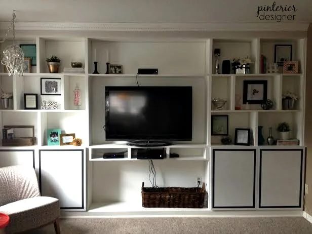 01-10 modern cabinet doors on built-in shelves, Pinterior Designer