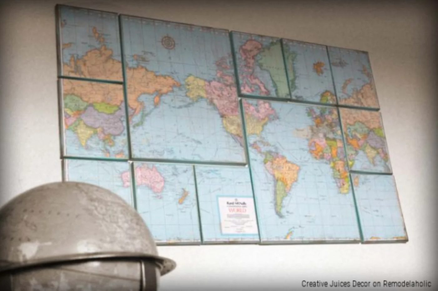 Handmade Pieced Map Wall Art By Creative Juices Decor On Bekob 600x399