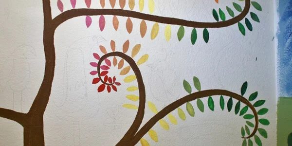 Little Leafy Tree Tops! Wall Mural
