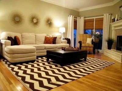Living Room Before and striking After