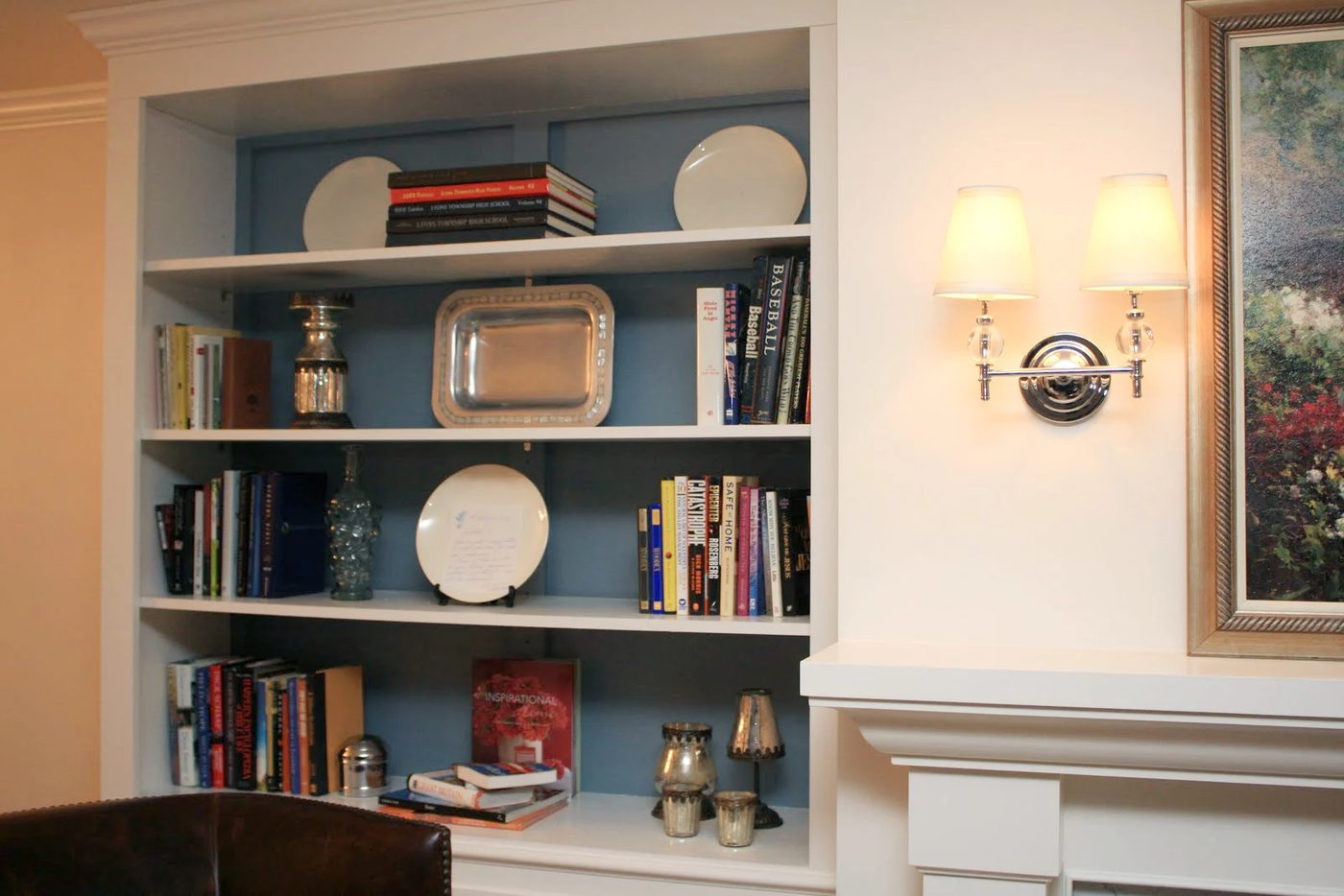 Living Room Remodel, Adding a Fireplace and Built in Bookshelves (13)