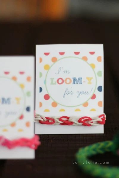 I'm LOOM-y for you valentines card