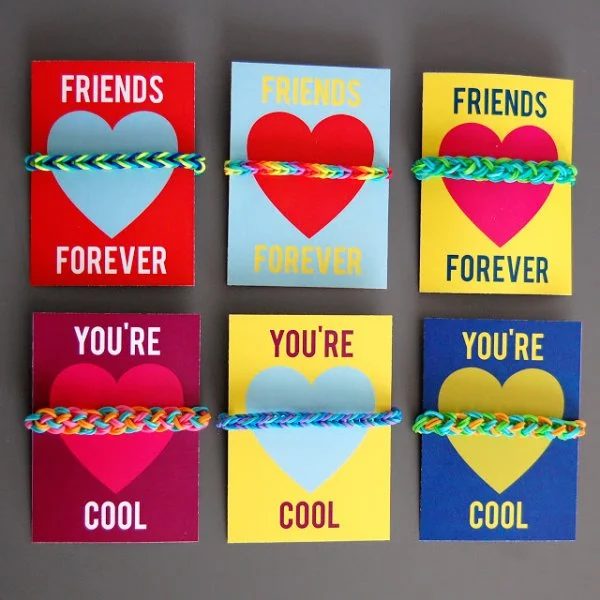 Printable Valentines Cards for Loom Bracelets