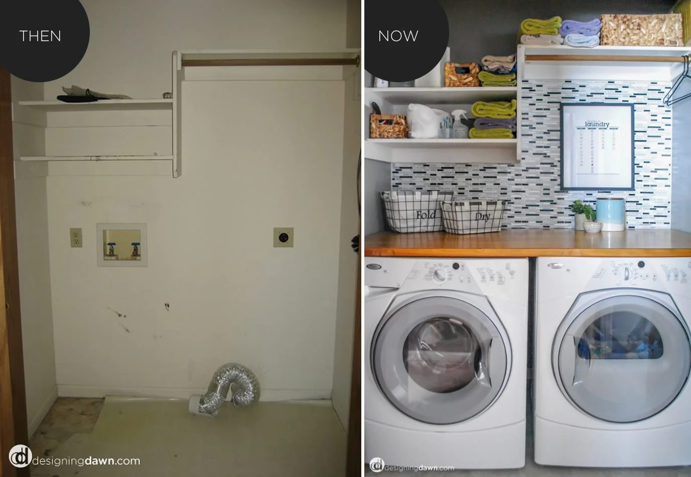 laundry-then vs now - Designing Dawn