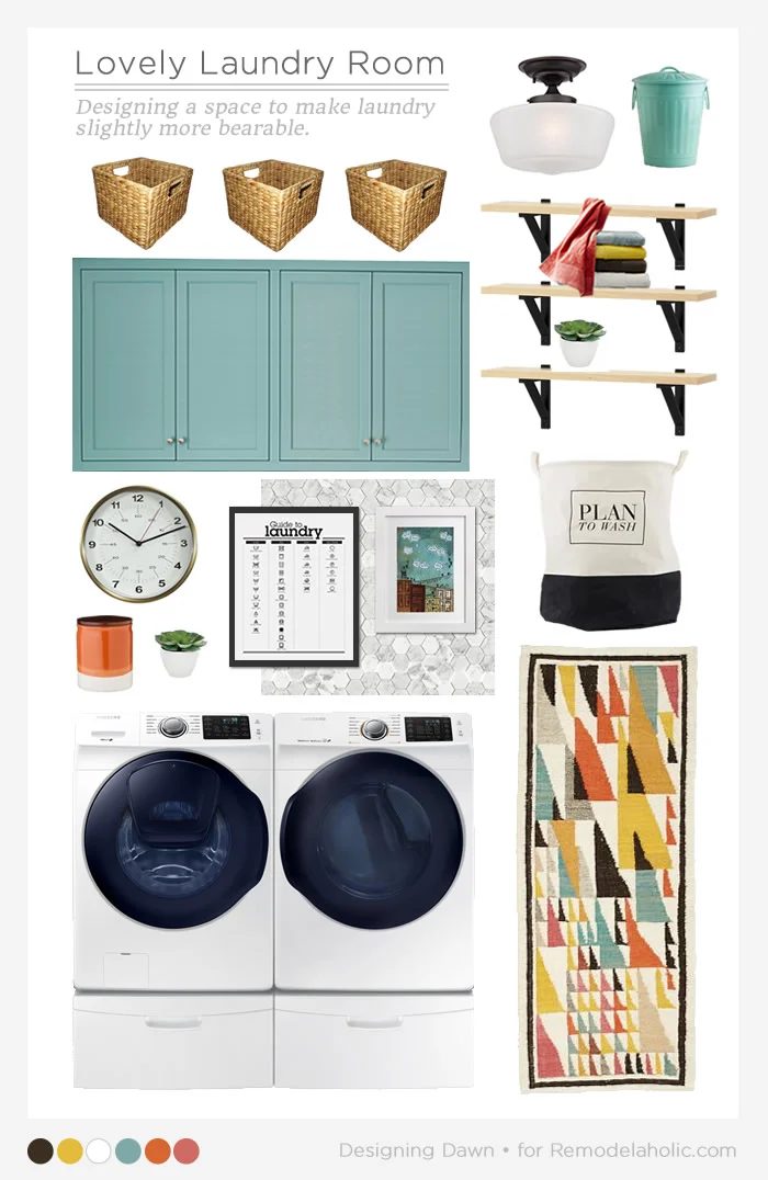 Most laundry rooms are not spacious and dreamy like those in magazines. Use these colorful, fun, and functional laundry room options to create a lovely real-life laundry room. Desi