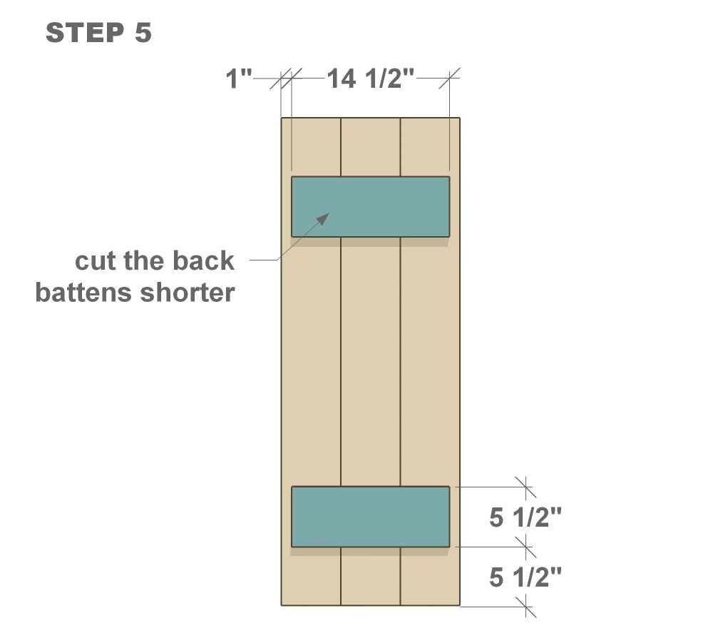 Handmade wood shutter walkthrough step five