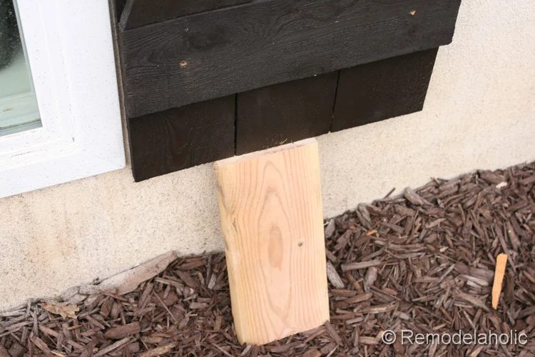 wood shutters Handmade installation