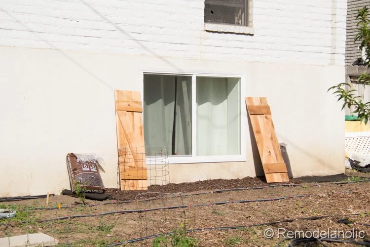 Handmade wood shutters installation