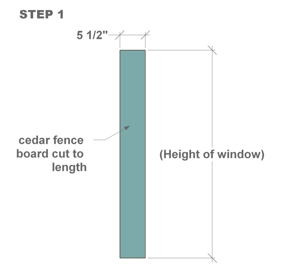 Handmade wood shutter walkthrough step one